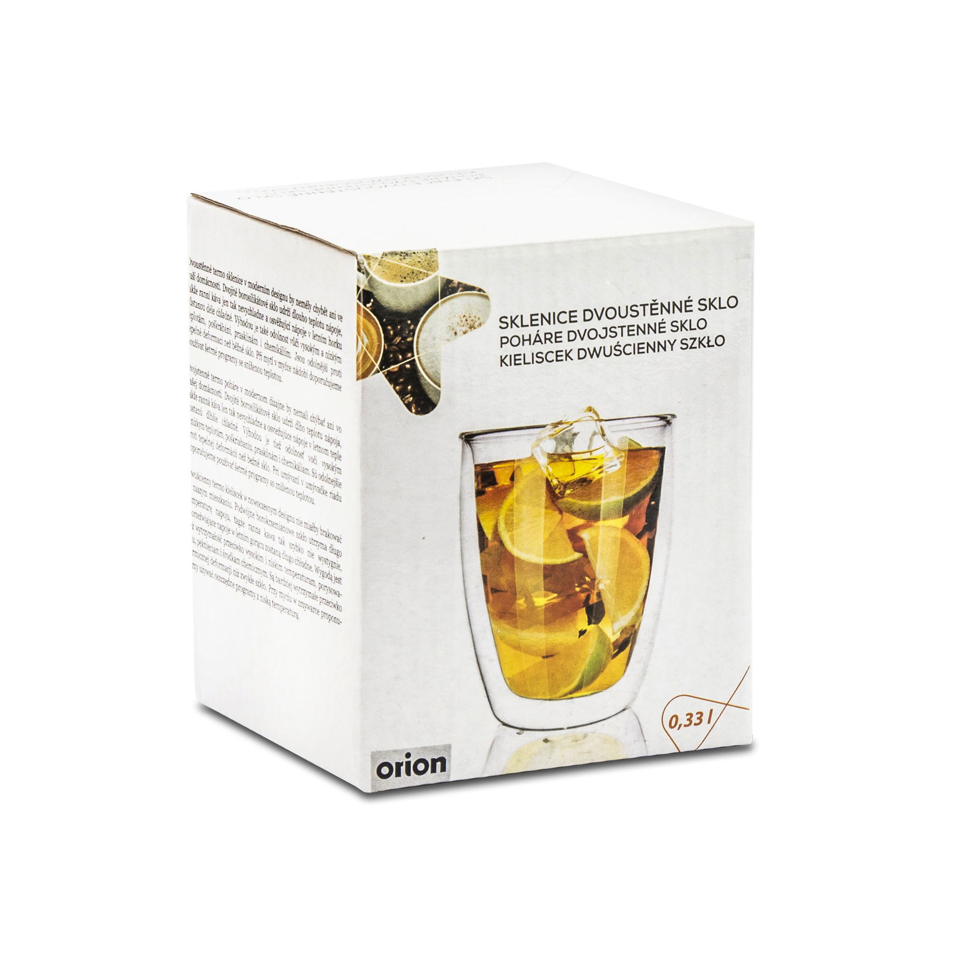 Termická sklenice na kávu a čaj s dvojitou skleněnou stěnou THERMAL CUP 330 ml