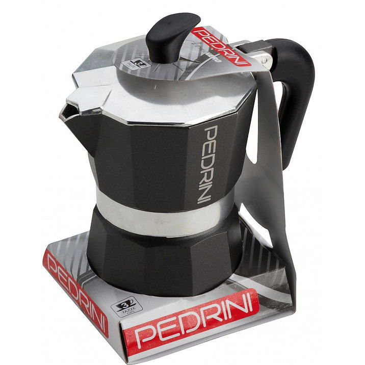 PEDRINI AROMA COLOR DARK GREY hliníkový tlakový kávovar na 6 šálků espressa (6 tz)