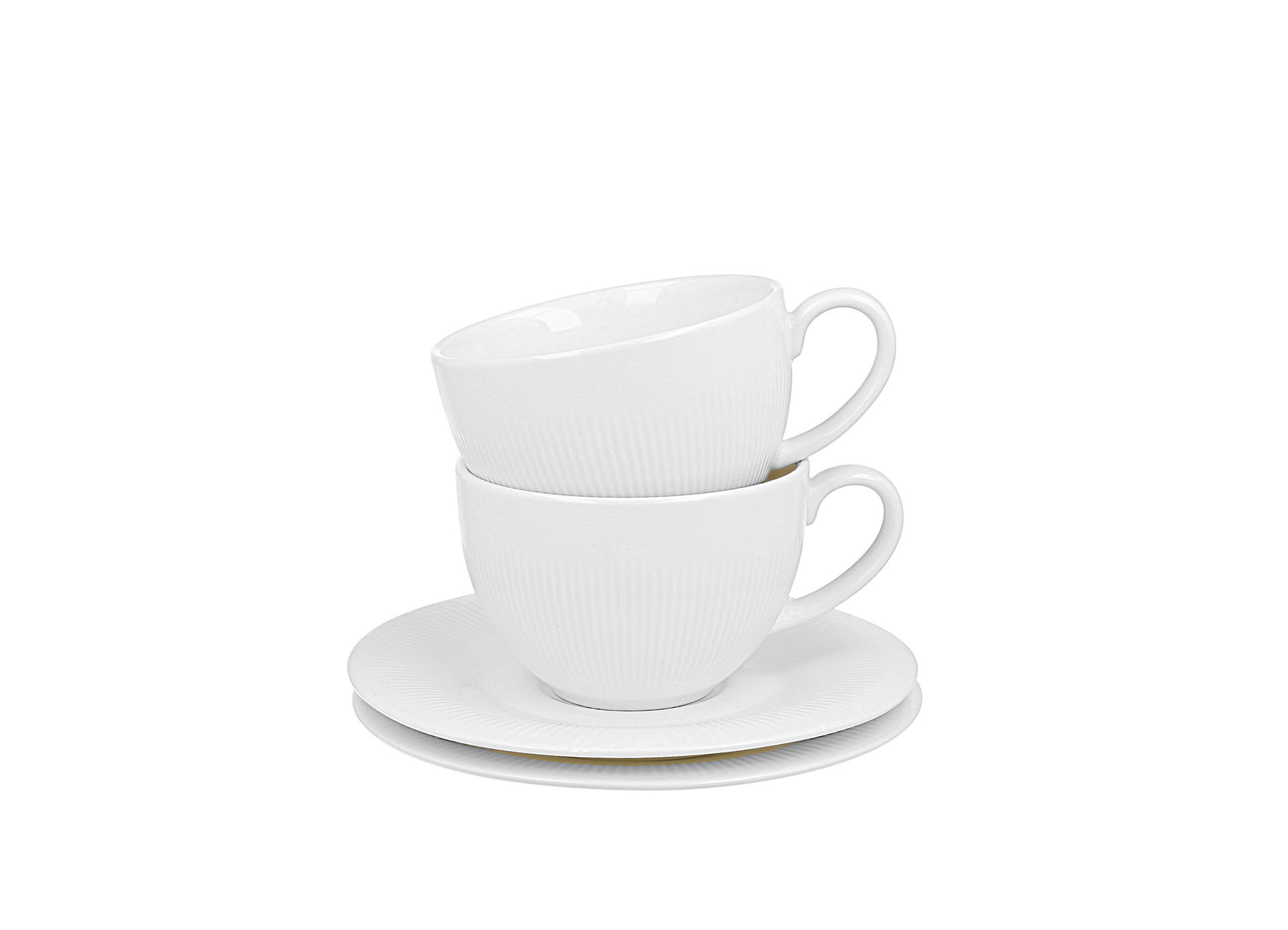 Filiżanki do kawy i herbaty porcelanowe ze spodkami DUO RAPHAEL 240 ml 2 szt.