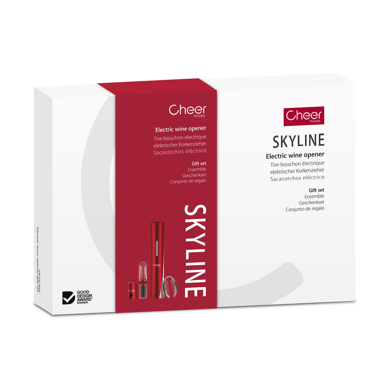 CHEER MODA Skyline 4 ks. - sada příslušenství k vínu