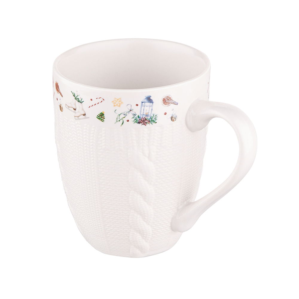 Vánoční porcelánový hrnek SCANDI WOOL 300 ml