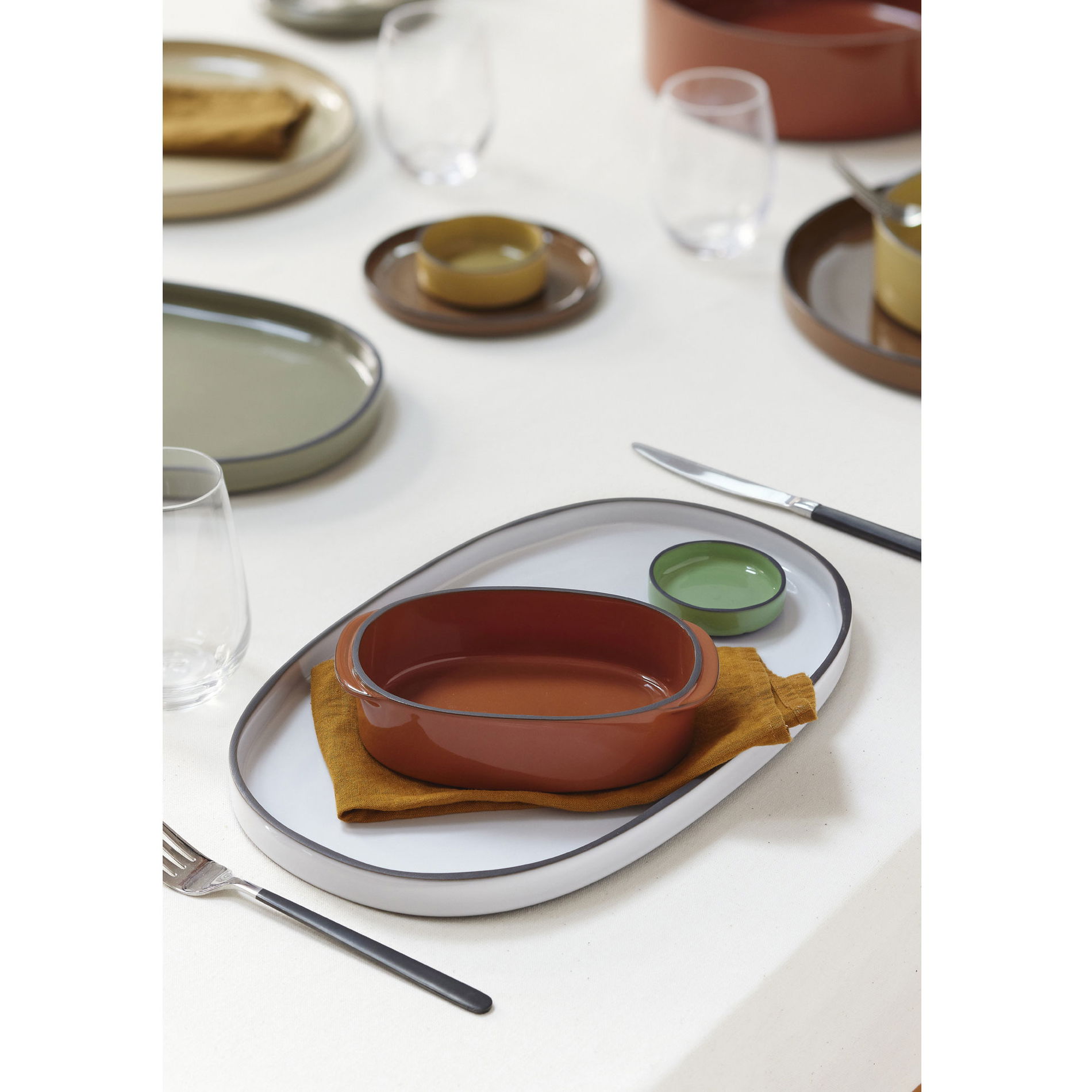 REVOL Caractere Mięta 7 cm - miseczka do dipów i na przekąski porcelanowa