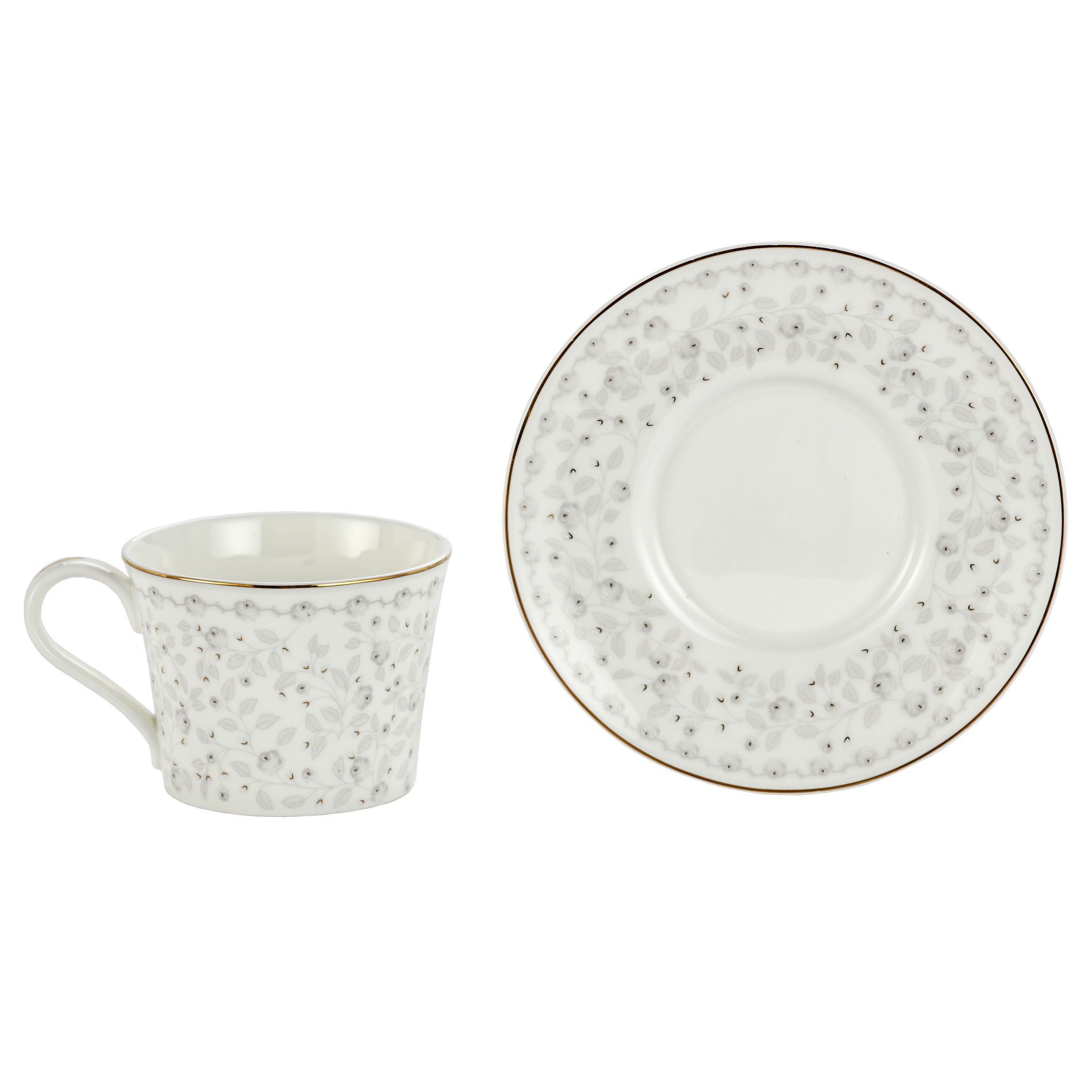 Filiżanka do kawy i herbaty porcelanowa ze spodkiem 230 ml