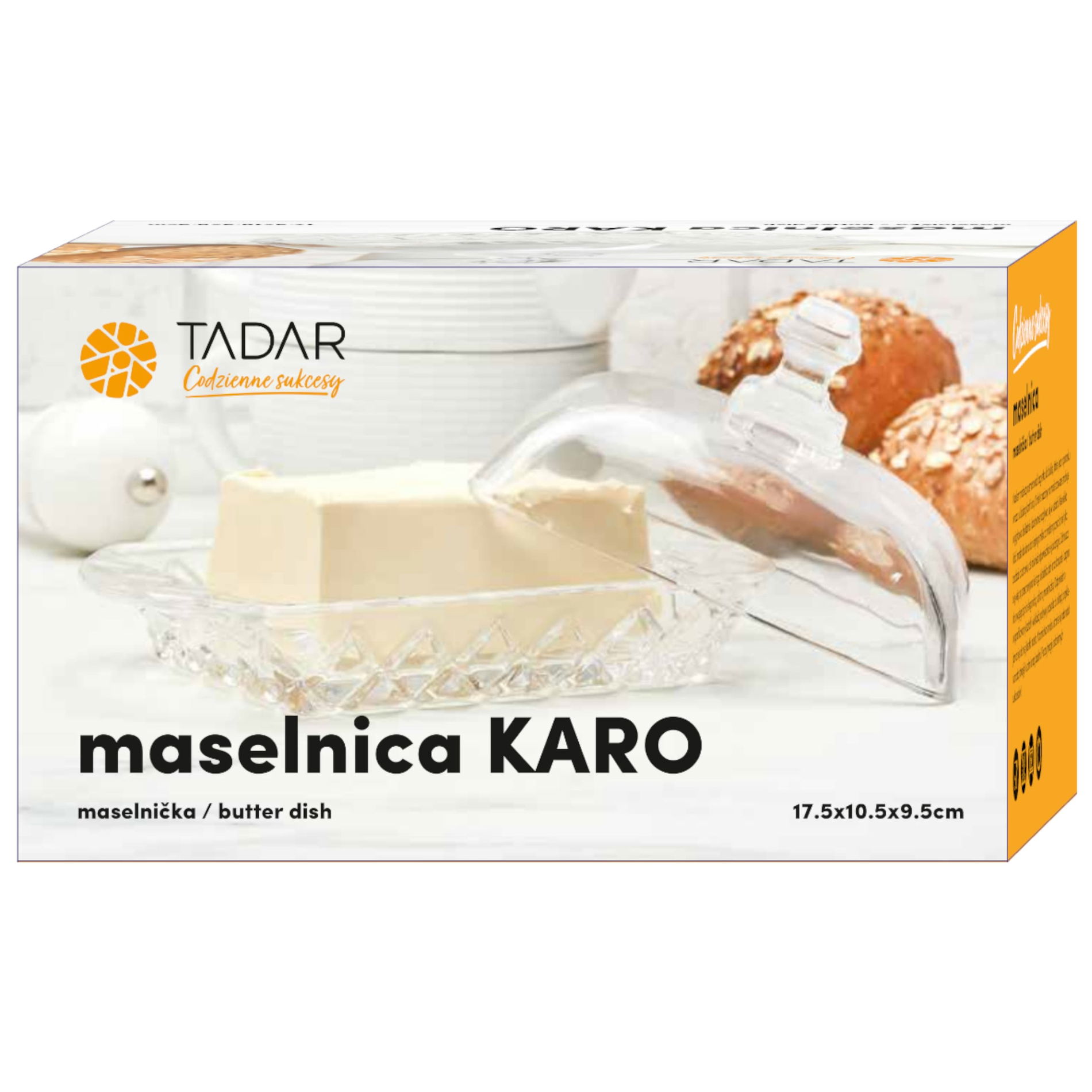 Skleněná máselnice TADAR KARO