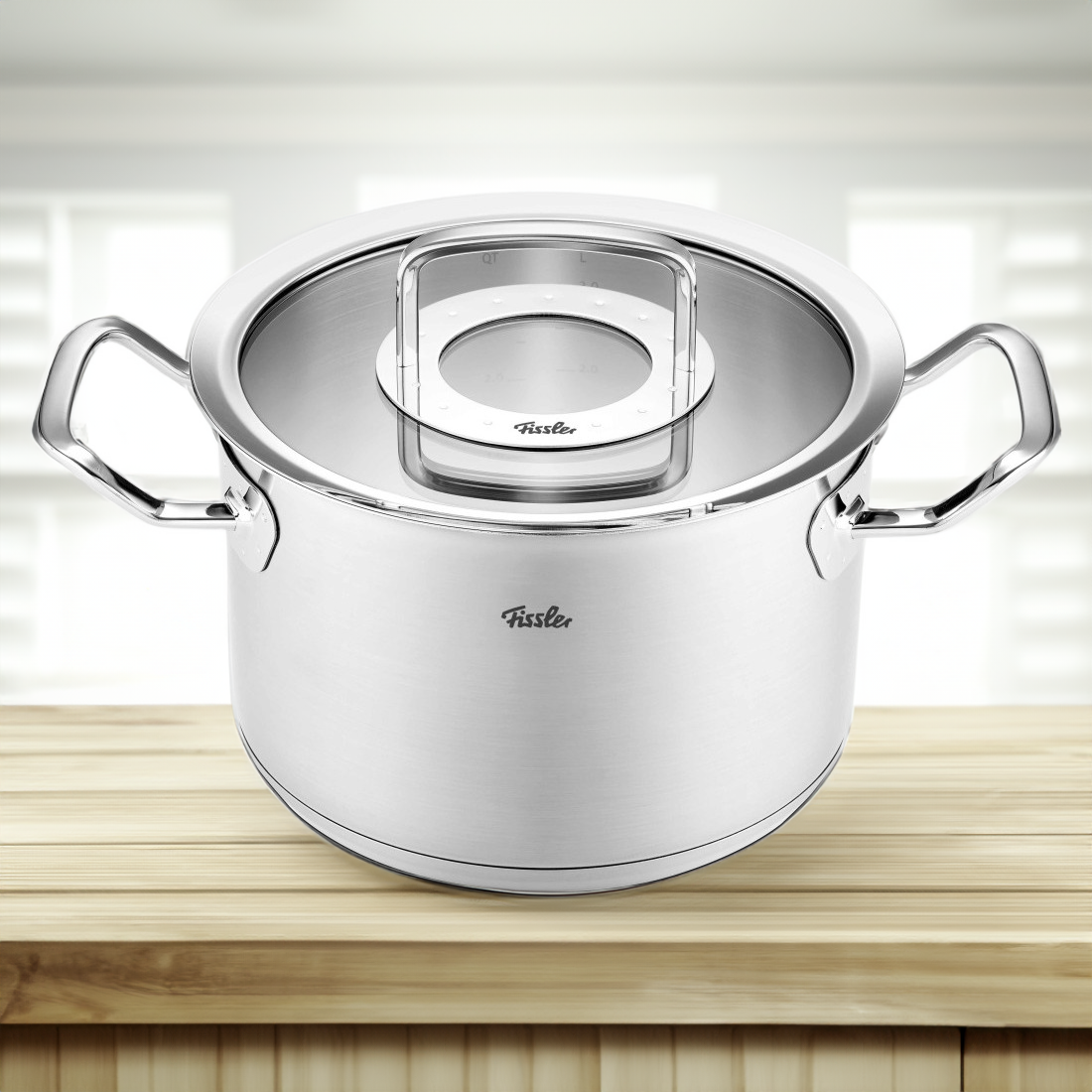 FISSLER Original Profi Collection - zestaw 5 garnków z pokrywkami i wkładem do gotowania na parze ze stali nierdzewnej