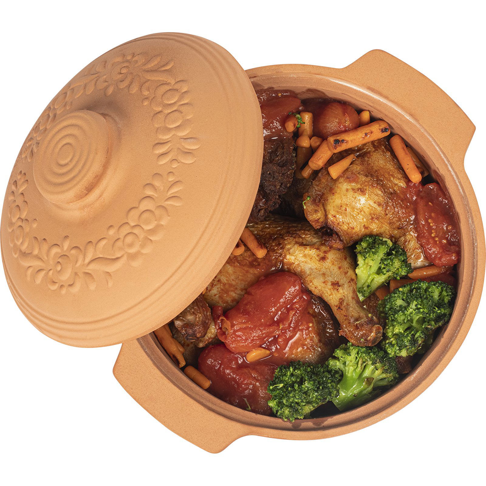BROWIN Roman Pot 4 l - garnek rzymski gliniany z pokrywką BROWIN Roman Pot 4 l - garnek rzymski gliniany z pokrywką