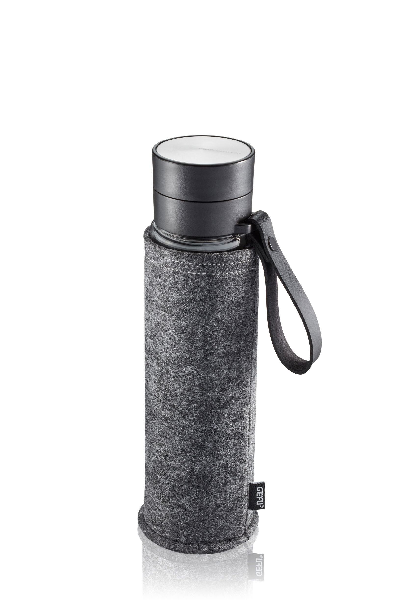 GEFU Companion 0,45 l - skleněná láhev na vodu a nápoje s infuzérem