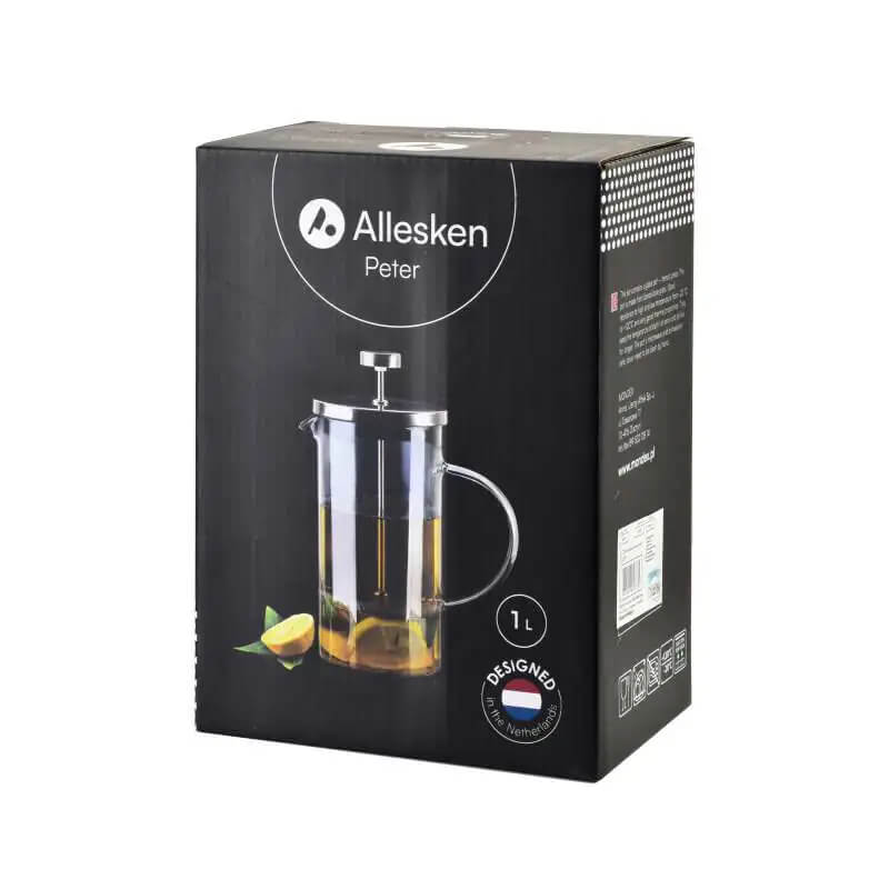 French press / Zaparzacz do herbaty tłokowy szklany PETER 1 l