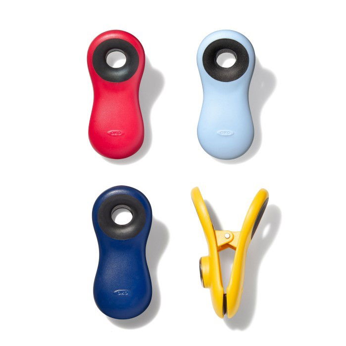 OXO Good Grips 4 szt. - klipsy do zamykania torebek magnetyczne