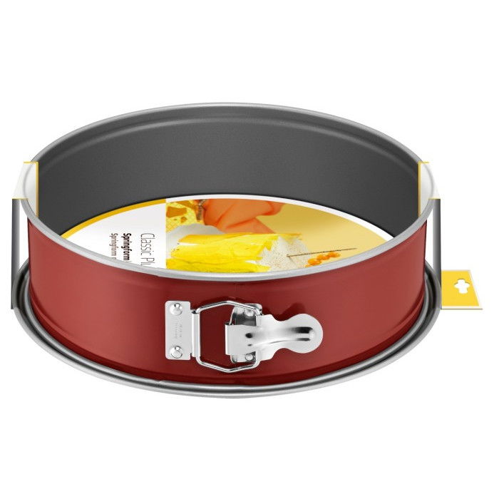 KAISER Classic Plus 26 cm červená/šedá - kulatá dortová forma s odnímatelným dnem z oceli