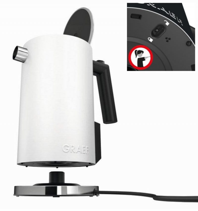 Bezdrôtová elektrická kanvica z nerezovej ocele GRAEF CHEF''S LINE WK901 1,25 l