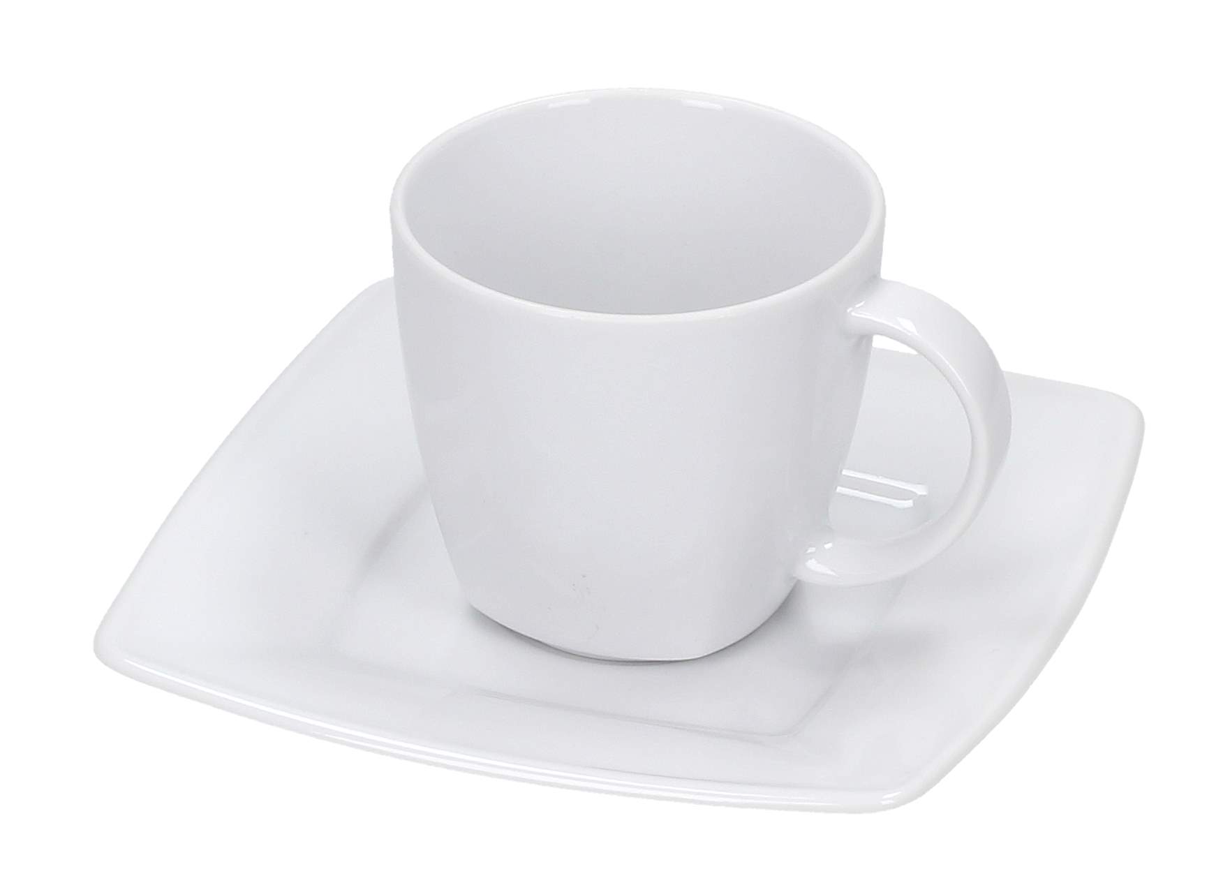 Porcelánový šálek na kávu a čaj s podšálkem LUBIANA VICTORIA VYSOKÝ bílý 200 ml