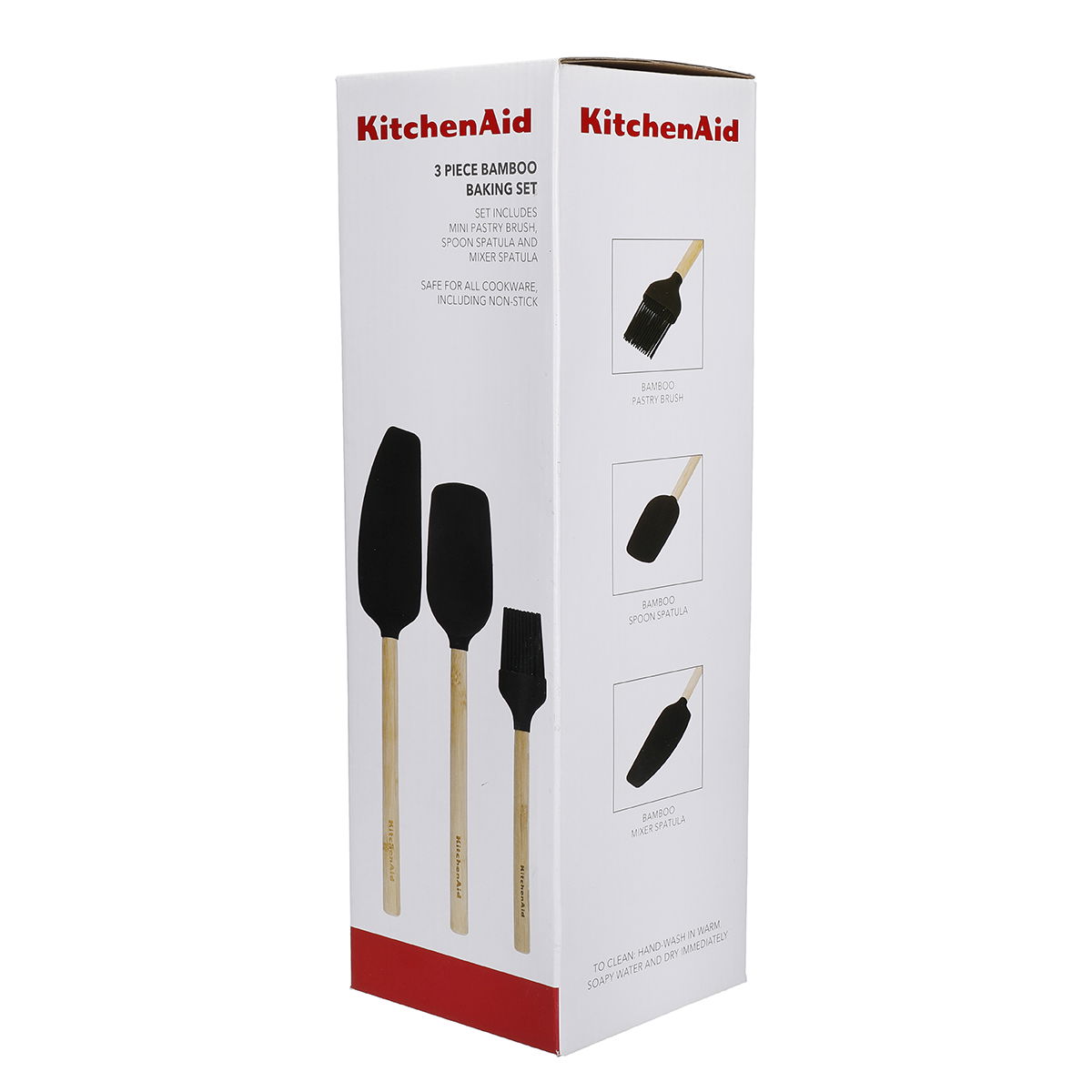 KITCHENAID Classic Bamboo 3 el. - sada kuchyňských nástrojů ze silikonu