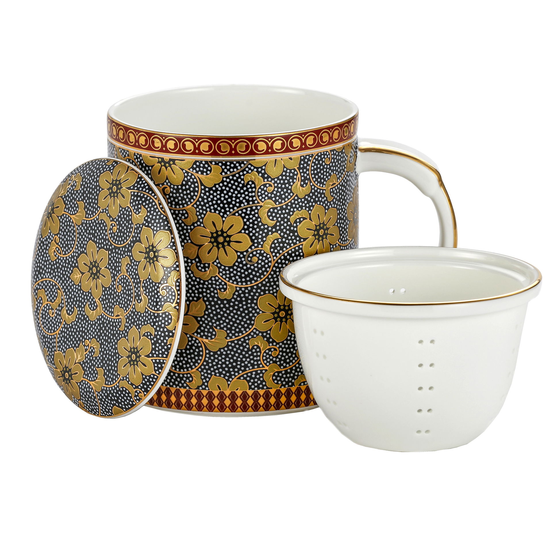 Porcelánový hrníček s konvičkou a víčkem 500 ml