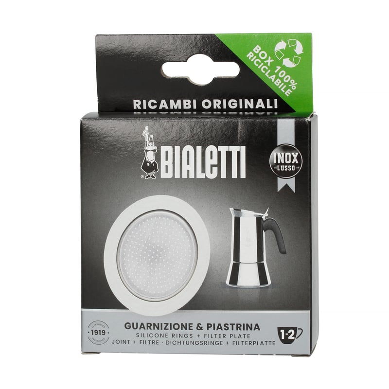 BIALETTI na 2 šálky espresso - tesnenie na moka konvičku gumové so sitkom