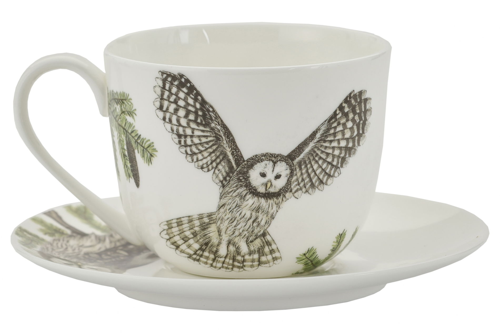 Filiżanka do kawy i herbaty porcelanowa ze spodkiem BY AGATA HAJDECKA 280 ml