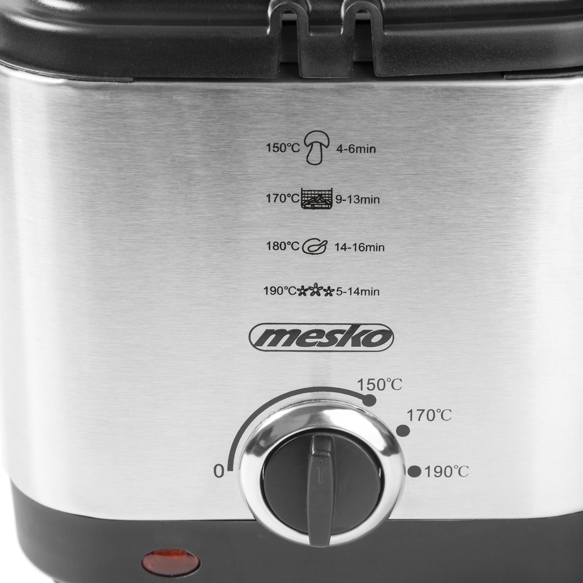 MESKO Alicia 900 W stříbrná - kovová fritéza