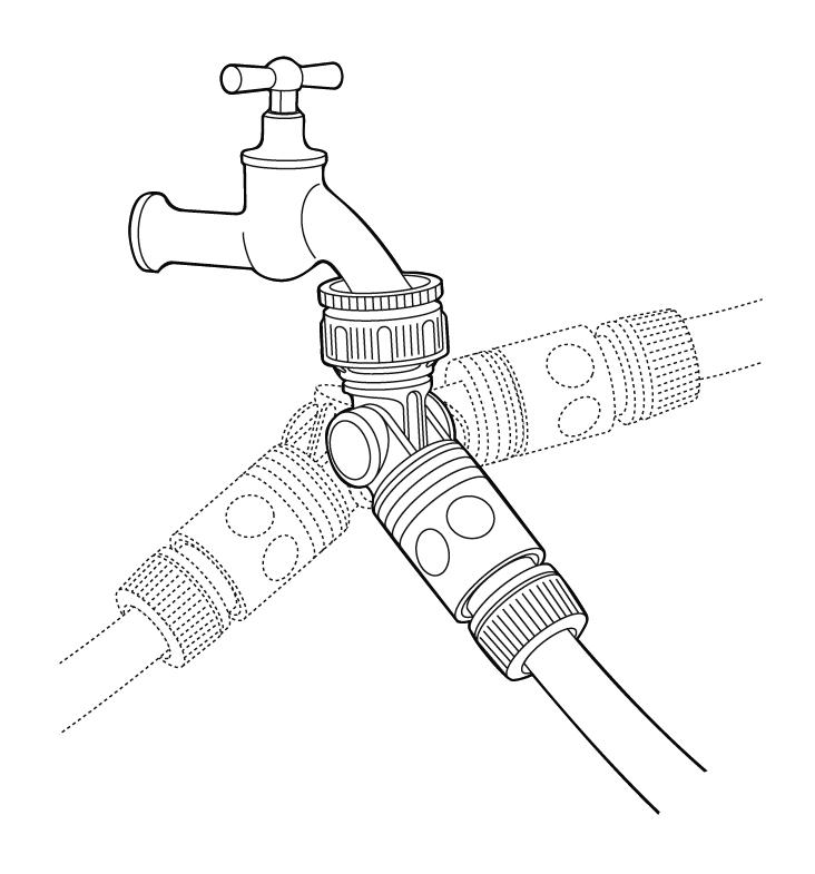 GARDENA Original System Uhlový kohútikový konektor 21; 23; 26,5; 33,3 mm - uhlová kohútiková prípojka