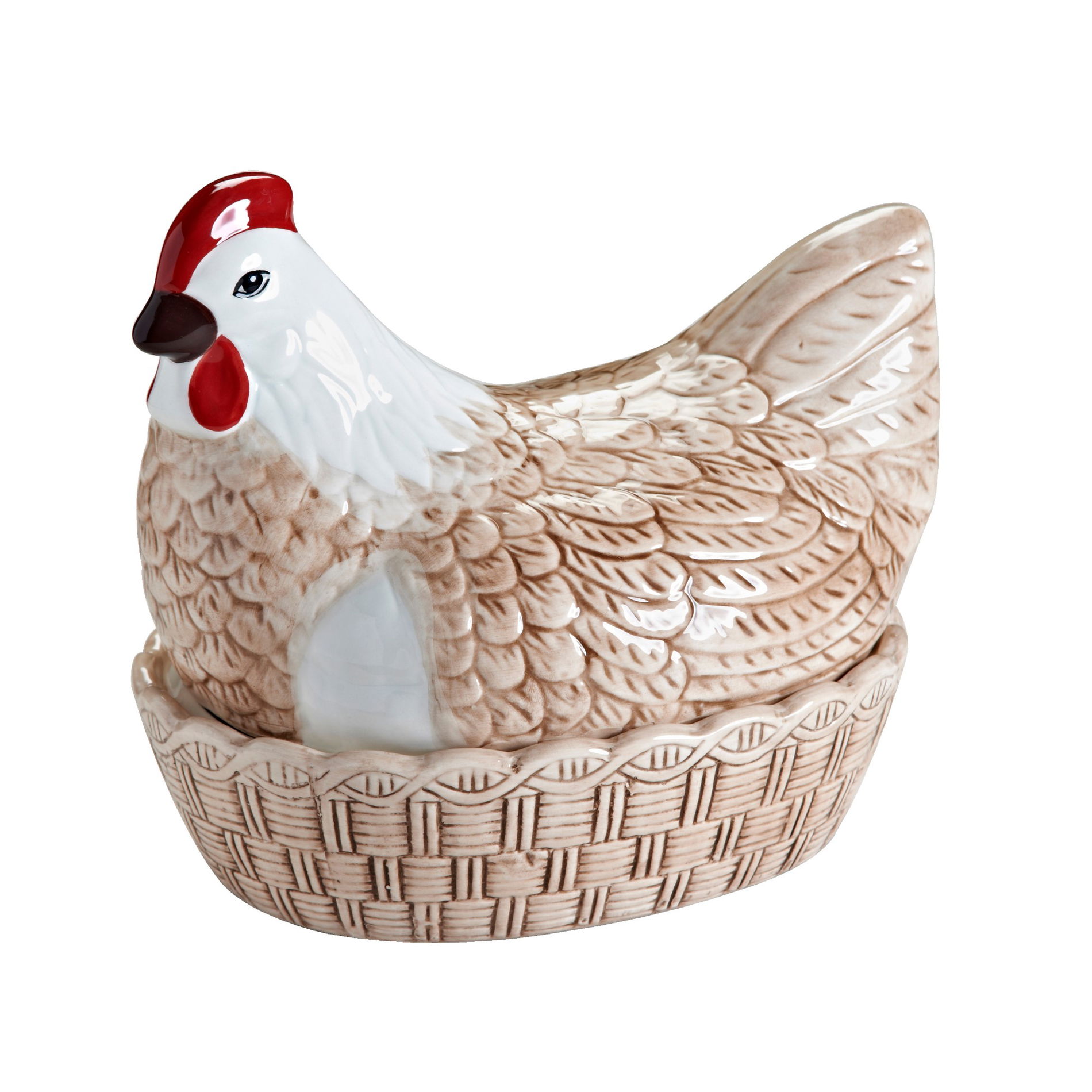 MASON CASH Slepičí hnízda Slepice 23,4 x 21 cm béžová - kameninová nádoba na vejce