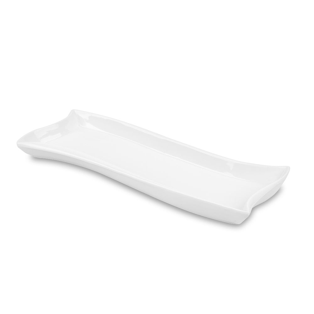 AMBITION Salsa Wave 30 x 11 cm bílý - porcelánový talíř