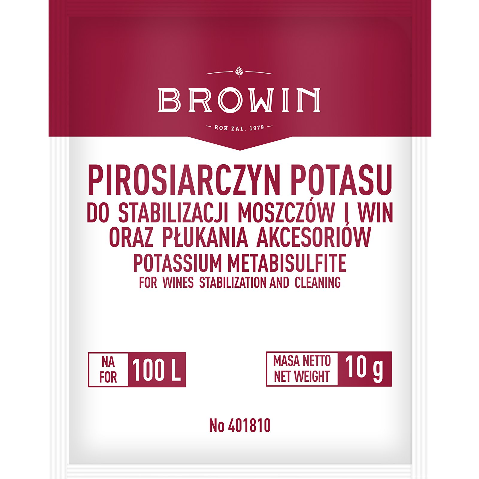Víno BROWIN 10 g - pyrosiřičitan draselný Víno BROWIN 10 g - pyrosiřičitan draselný