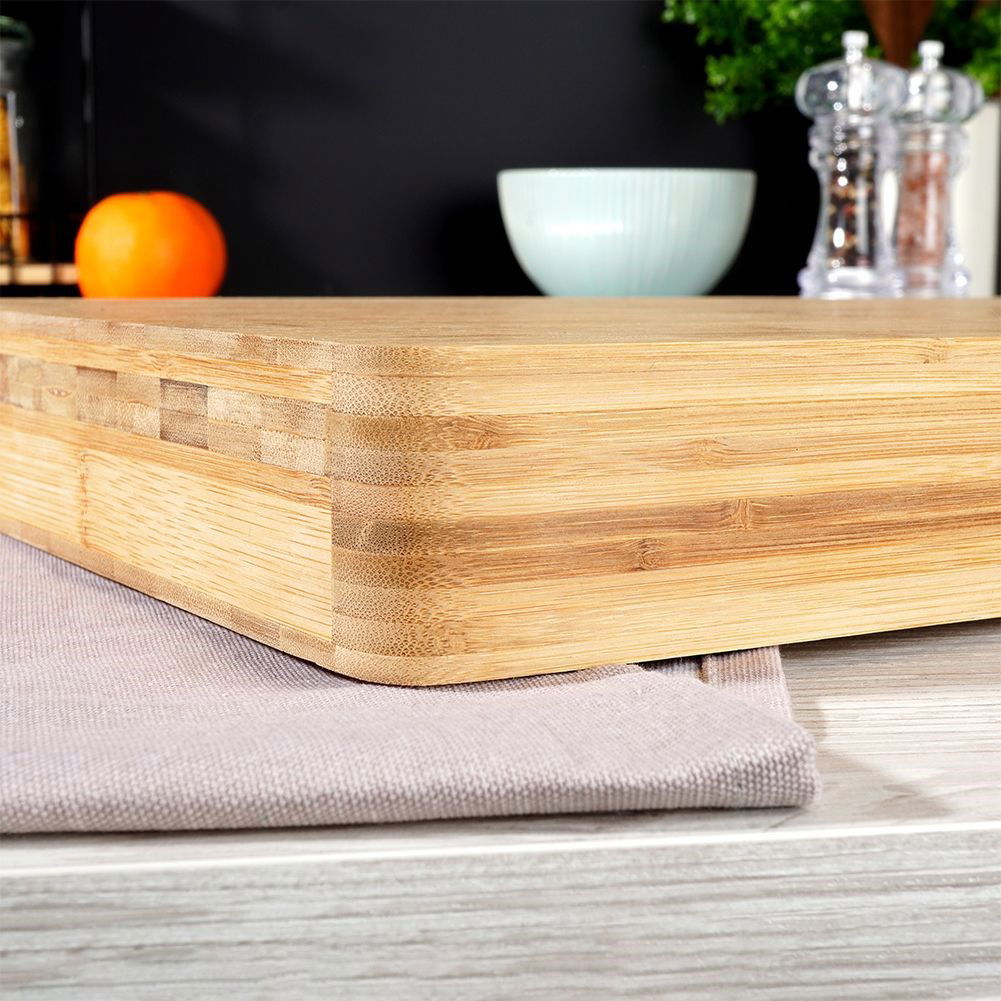 Deska do krojenia bambusowa THICK BOARD BRĄZOWA 46 x 30 cm