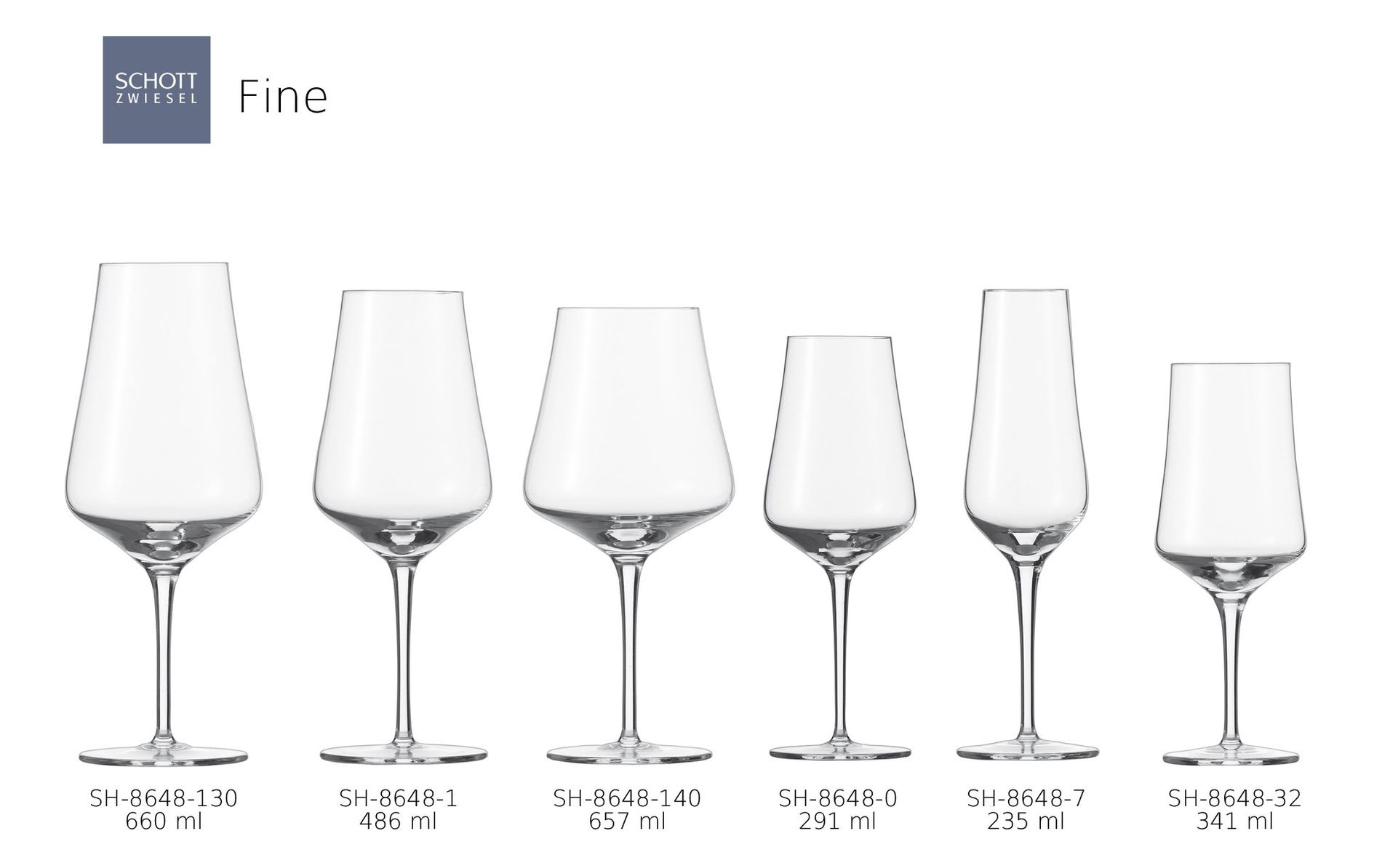 Sklenice na červené víno Beaujolais 486 ml FINE - SCHOTT ZWIESEL (Nová)