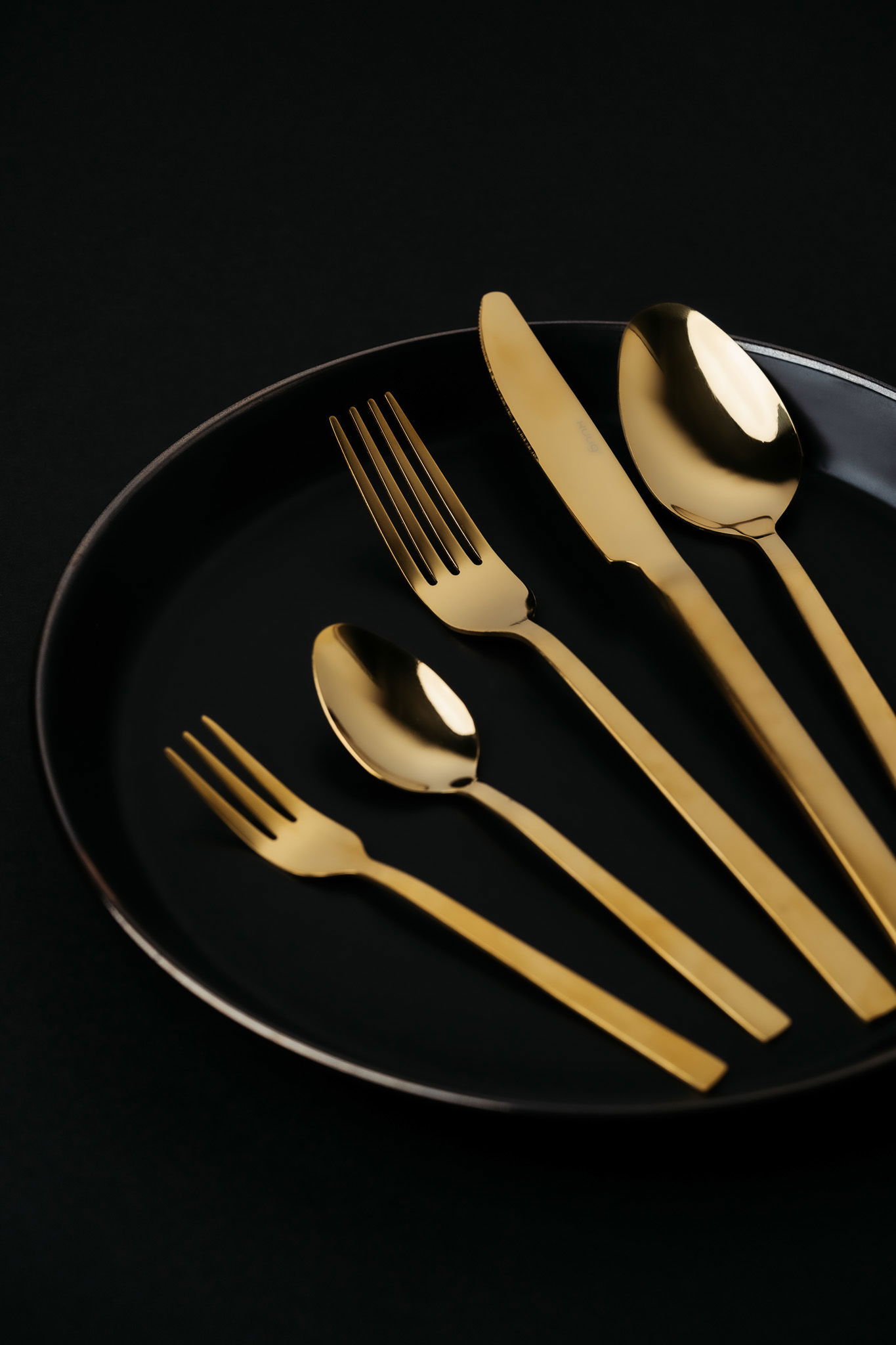 Stolové vidličky z nerezovej ocele PIANO GOLD 21,3 cm 3 ks.