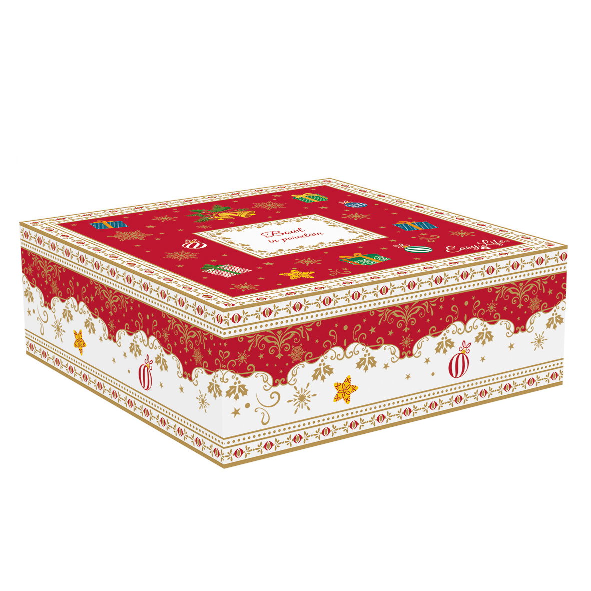 MAGIC X-MASS BALLS BÍLÁ A ČERVENÁ porcelánová mísa / salátová mísa 0,2 l