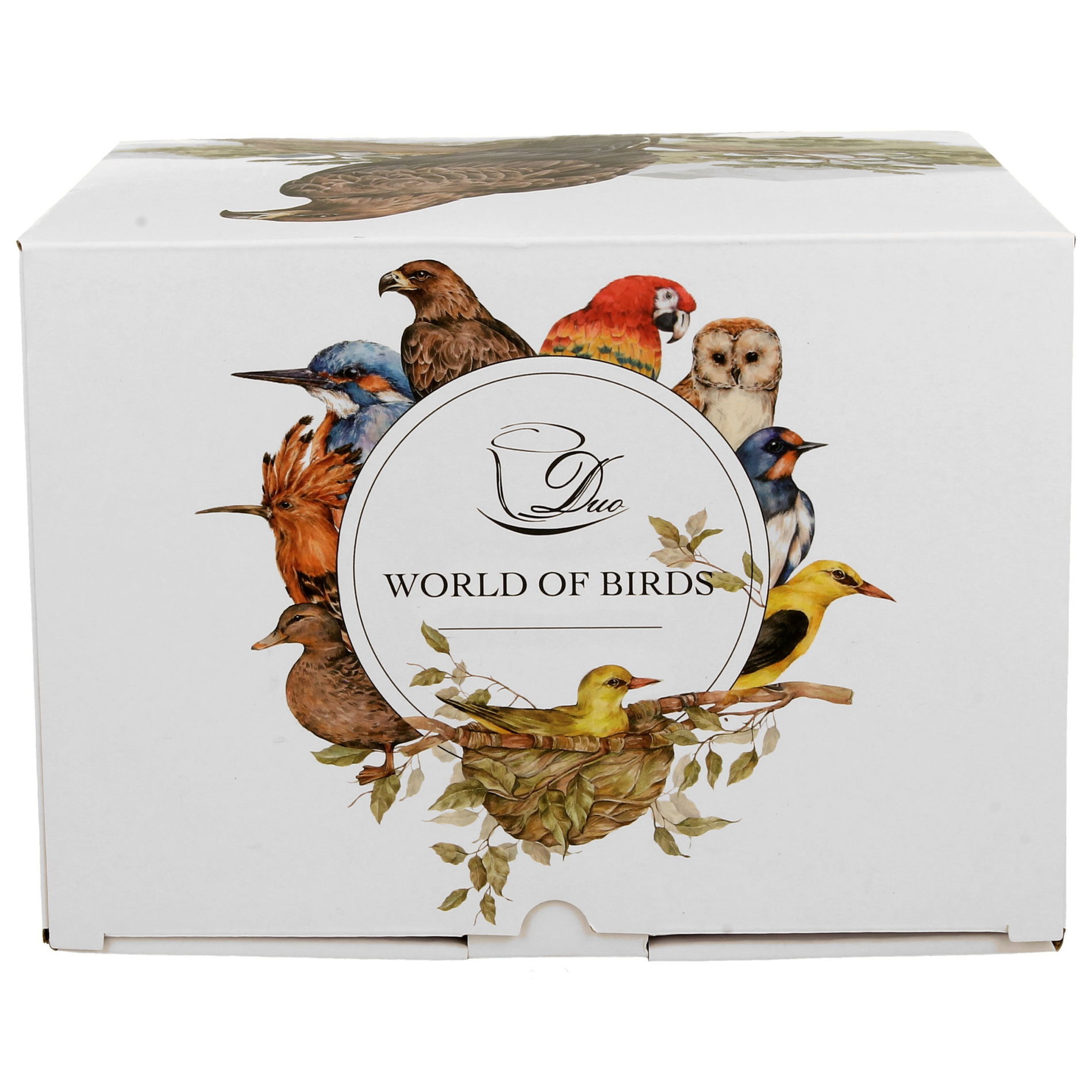 Kubek porcelanowy DUO ANIMALS PTASI ŚWIAT DZIĘCIOŁ ZIELONY 400 ml