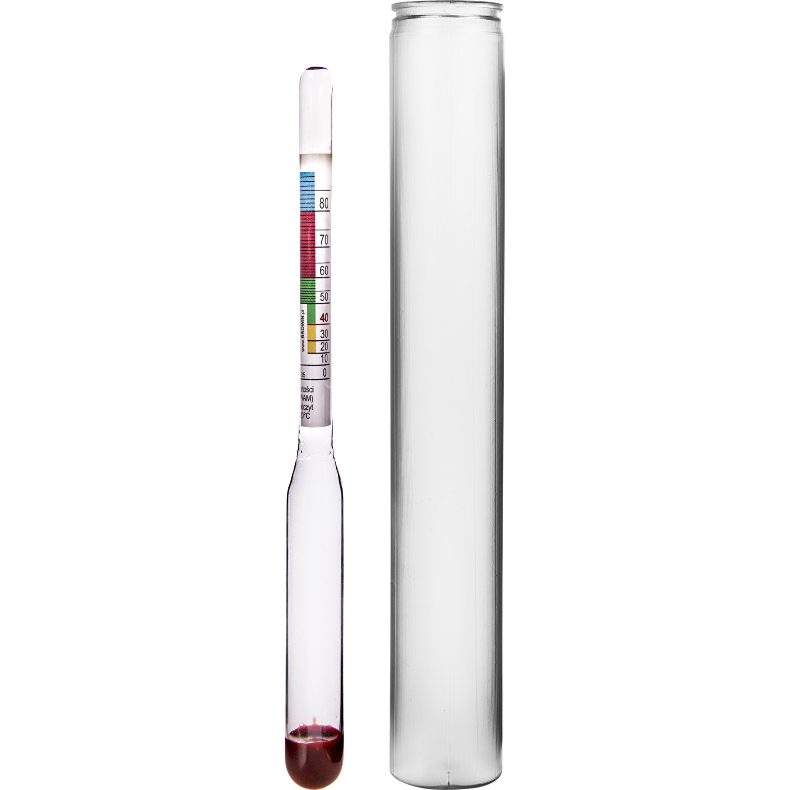 BROWIN Alkoholmeter Small 16 cm - alkoholomer s odberovou rúrkou