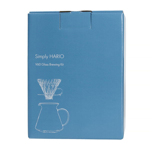 HARIO V60 Sklenený vývarový set - dripper na kávu s konvičkou a filtrami