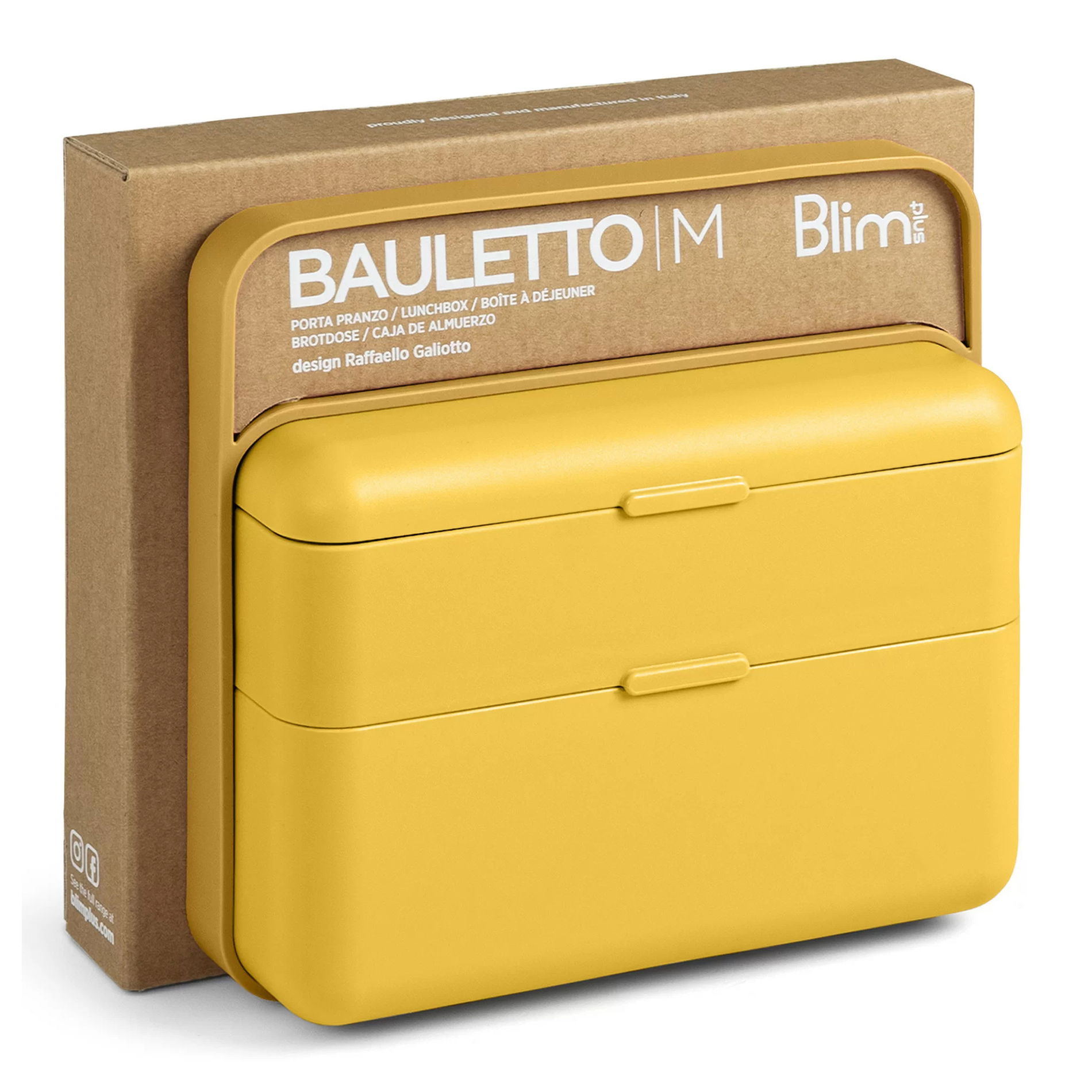 BLIM+ Create Bauletto - obedová krabička / raňajková krabička s príbormi s tromi komorami