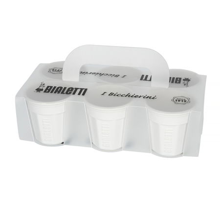 BIALETTI Bicchierini 80 ml 6 ks biela - porcelánové šálky na espresso