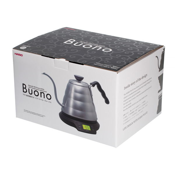 HARIO V60 Power Buono Kettle 0,8 l - bezdrátová elektrická konvice z nerezové oceli