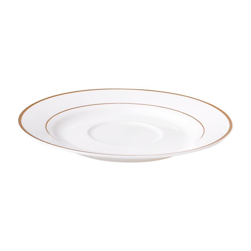 AMBITION Aura Gold 15,5 cm - talerzyk / spodek porcelanowy AMBITION Aura Gold 15,5 cm - talerzyk / spodek porcelanowy