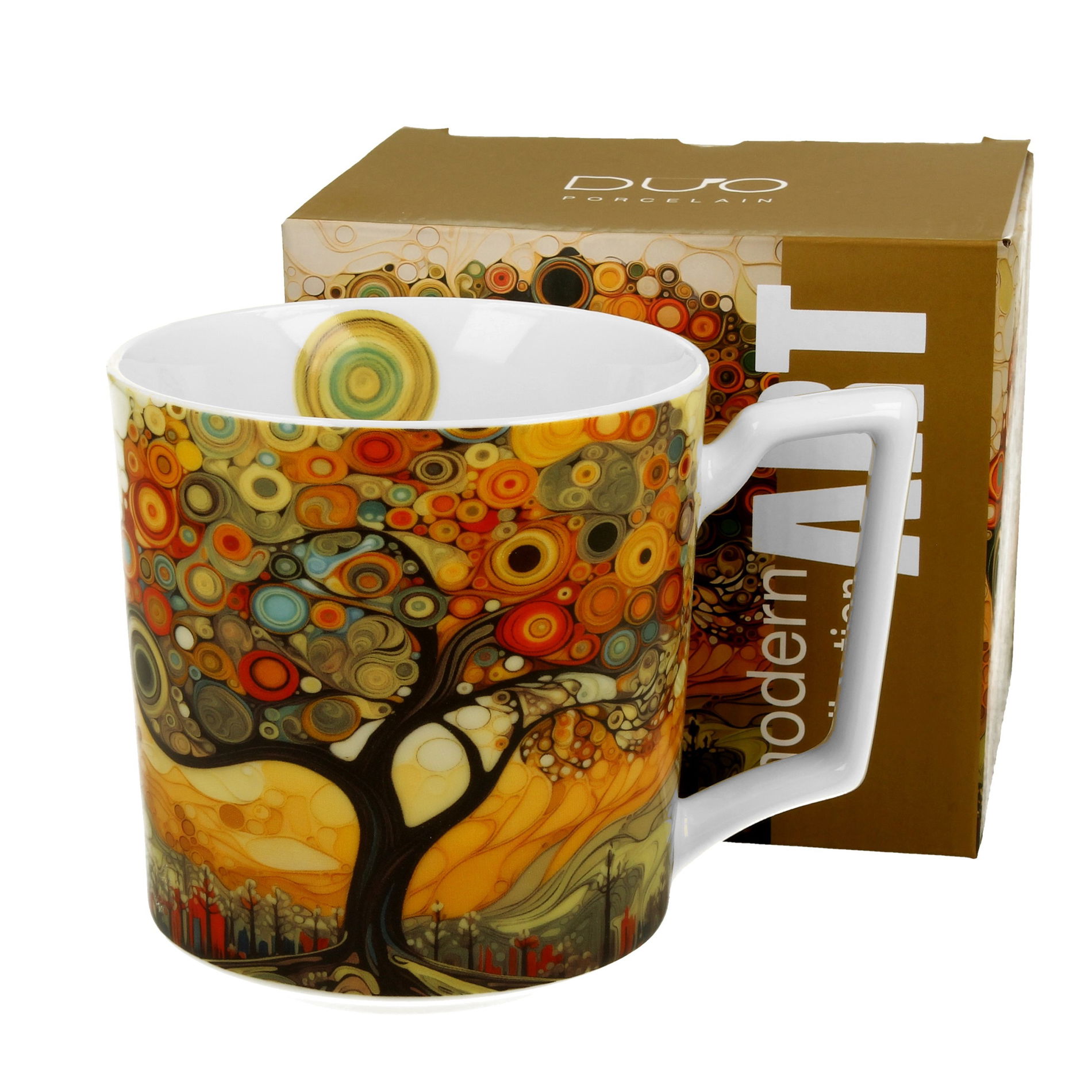 Porcelánový hrnček DUO MODERN STROM 450 ml