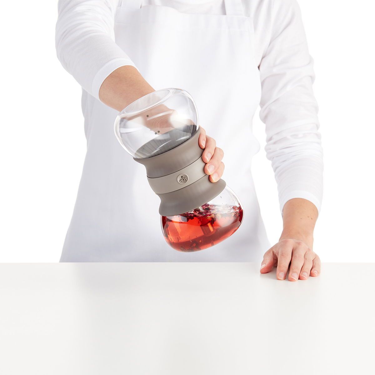 LEKUE Calm At Home 0,5 l - skleněná konvice na čaj s filtrem