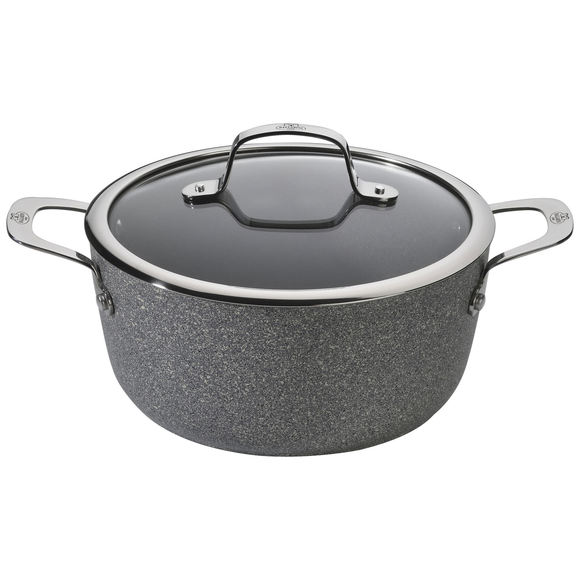 BALLARINI Salina Granitium 1,4 l - garnek aluminiowy z pokrywką