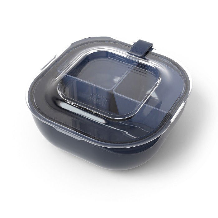 MONBENTO Gourmet Deep Denim - box na oběd / plastový box na snídani se dvěma nádobami