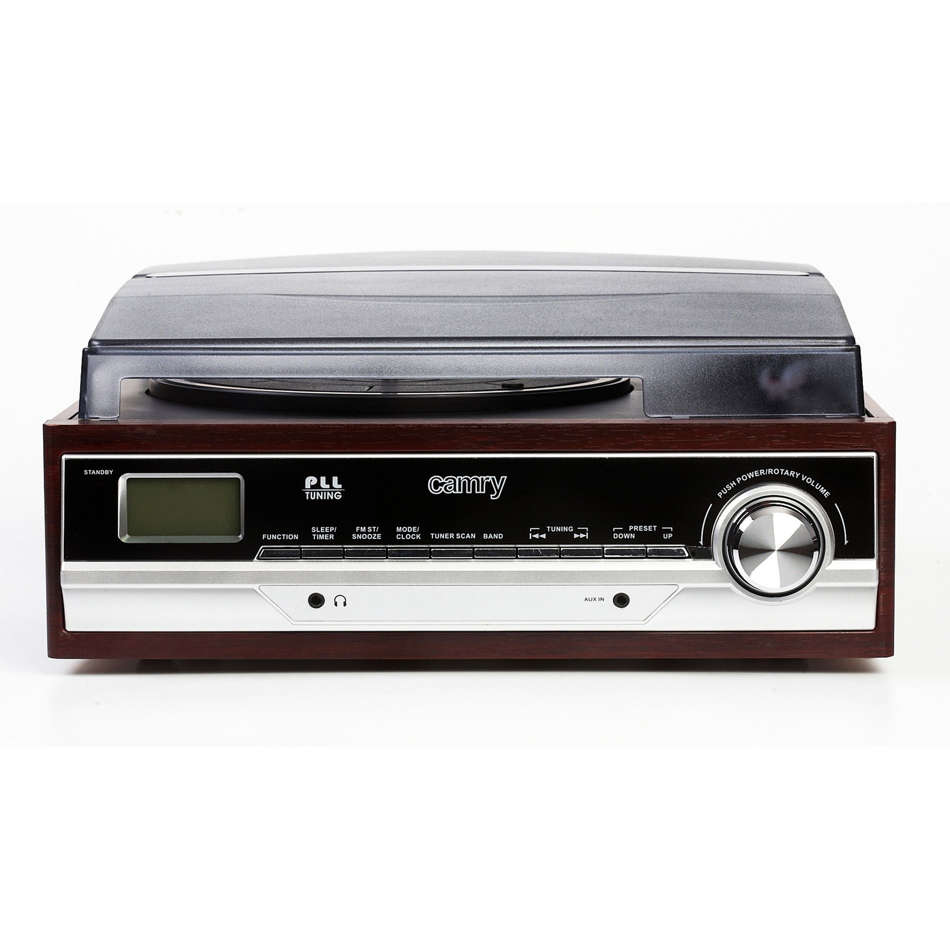 CAMRY Vinyl Sound hnědý - dřevěný gramofon