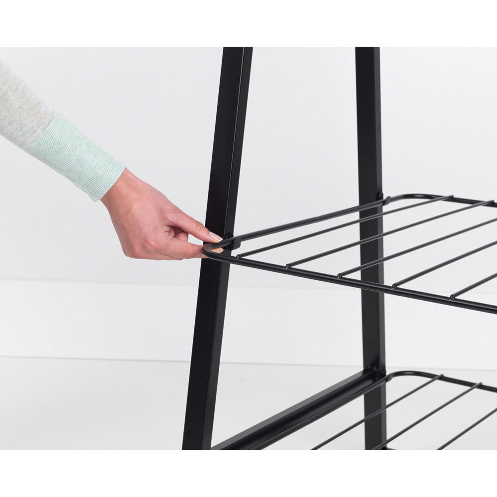 BRABANTIA Linn 99,5 x 190 cm czarny - wieszak / suszarka na ubrania ze stali nierdzewnej