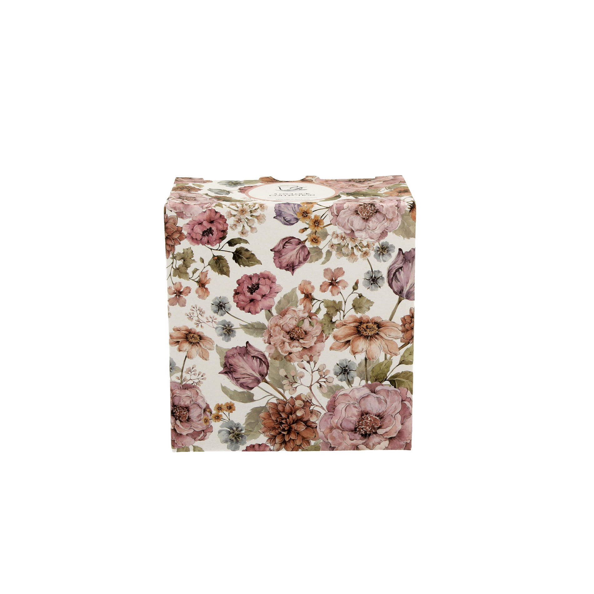 Porcelánové odkládací misky na čajové sáčky DUO PASTEL FLOWERS 4 ks