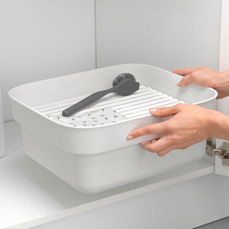 BRABANTIA SinkSide szara - suszarka z miską do naczyń plastikowa