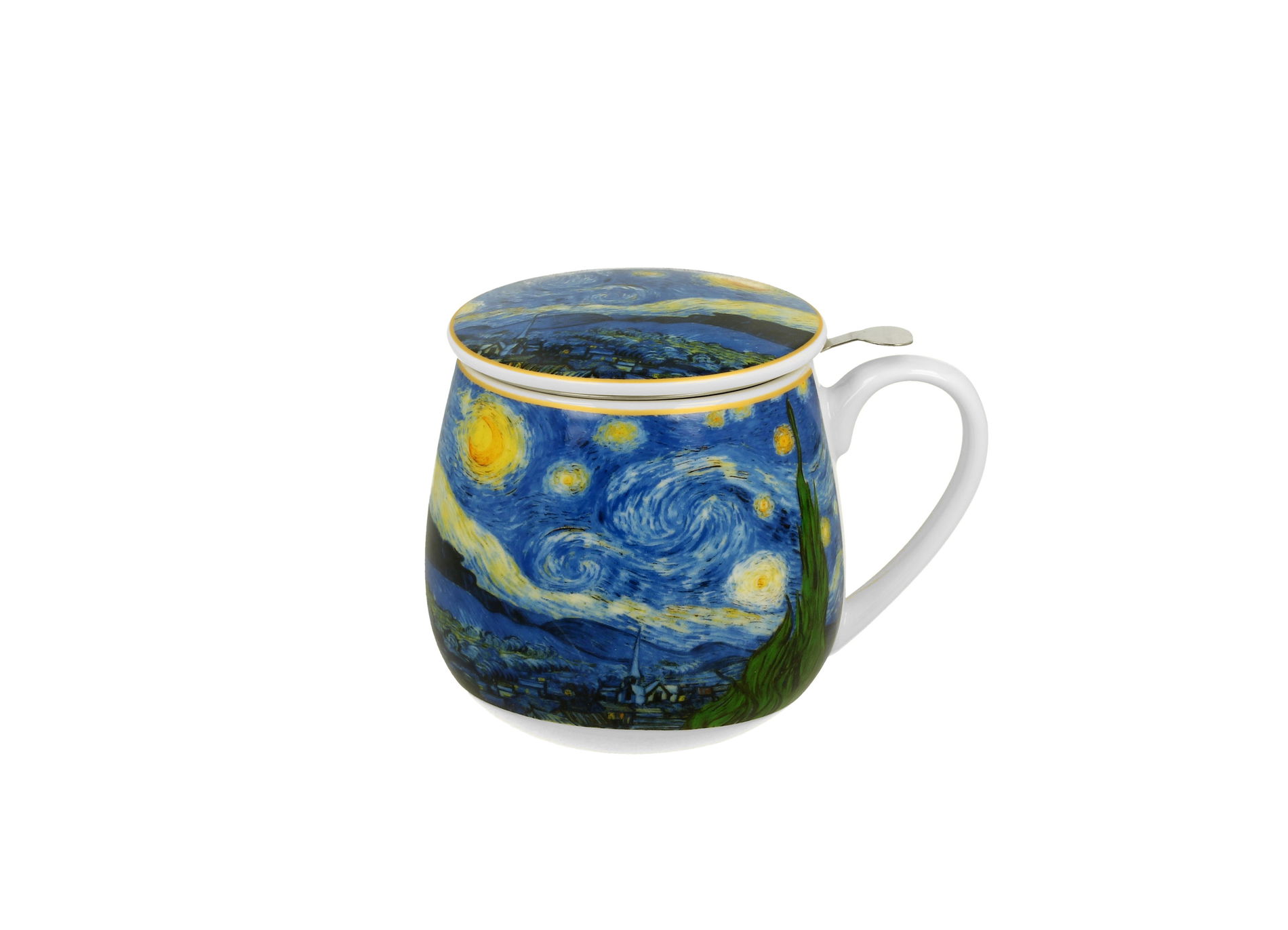 Kubek porcelanowy z zaparzaczem DUO ART GALLERY STARRY NIGHT BY V. VAN GOGH 430 ml