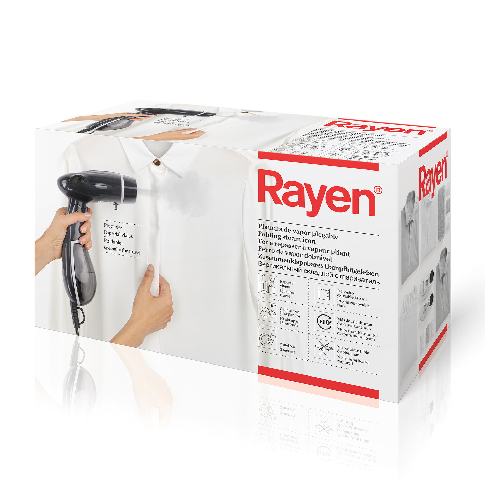Turistický ruční parník na oblečení RAYEN