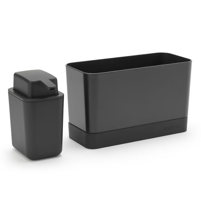 BRABANTIA SinkSide czarny - organizer do zlewu z dozownikiem płynu plastikowy
