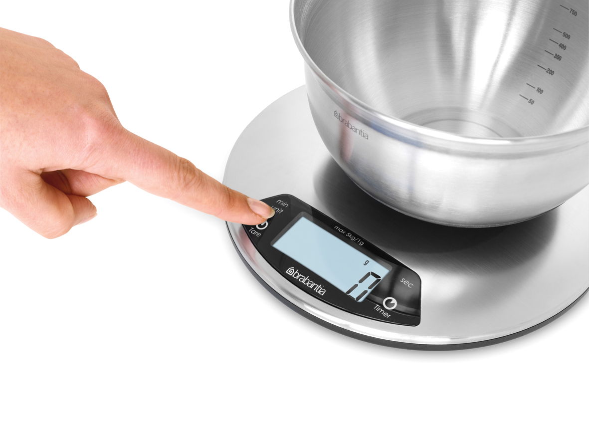 BRABANTIA Profile (480560) – ocelová digitální (elektronická) kuchyňská váha