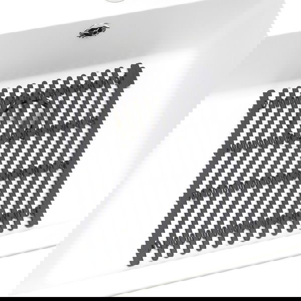 BRABANTIA Mat black 30 x 30 cm - mřížka / silikonová podložka pod dřez