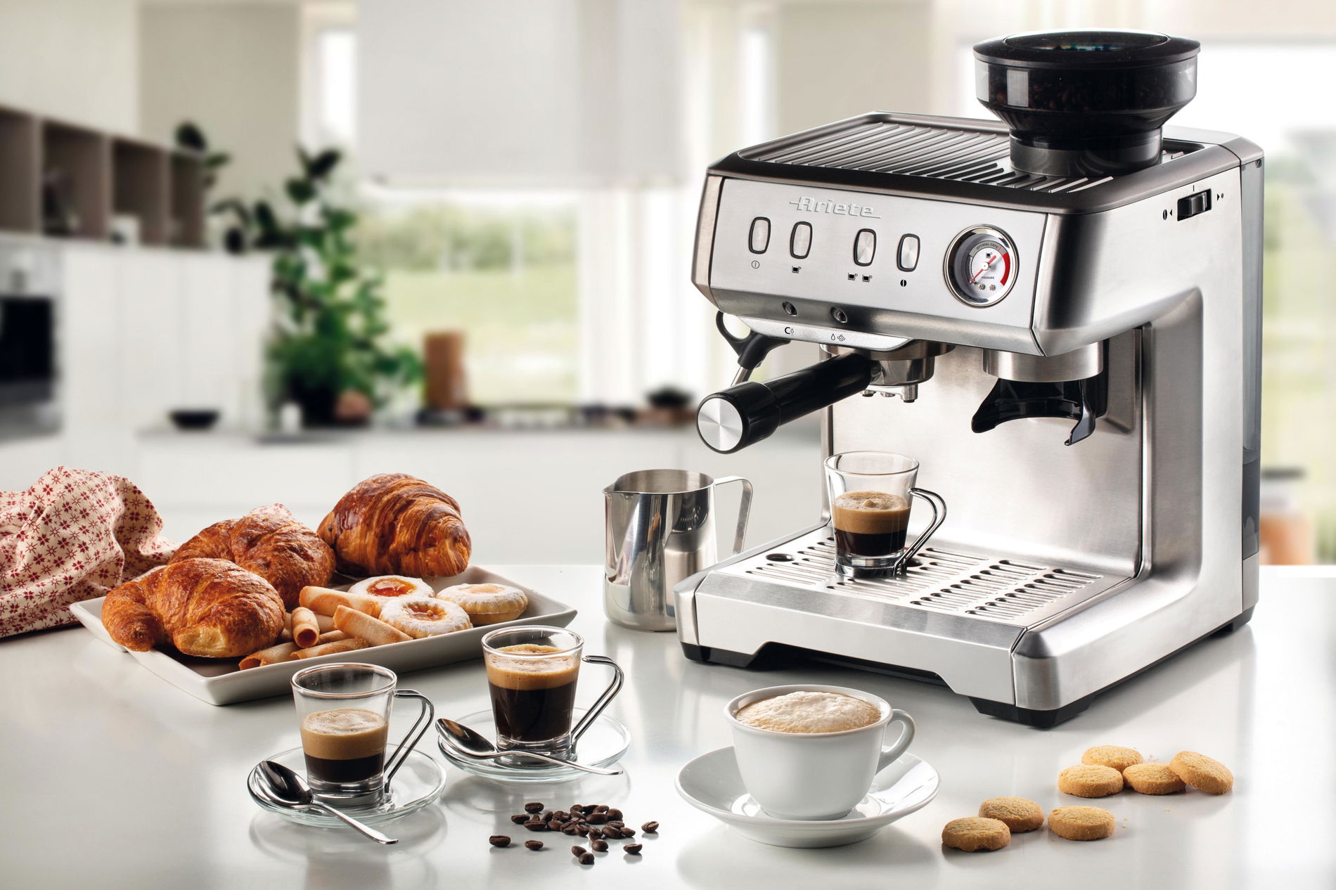 ARIETE Espresso Barista Specialista Max 1600 W - kávovar z nerezové oceli